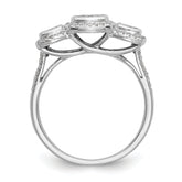 14K White Gold Complete Diamond Cluster Engagement Ring